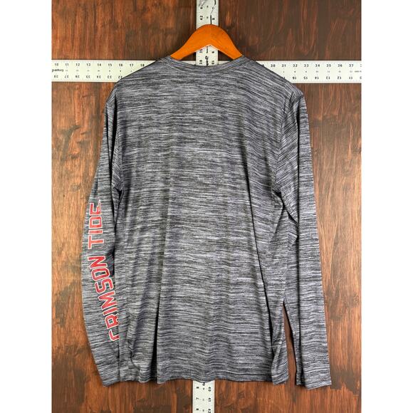 Nike Alabama Crimson Tide Long Sleeve Shirt Heather Gray Red Mens‎ Large NCAA - Picture 8 of 8